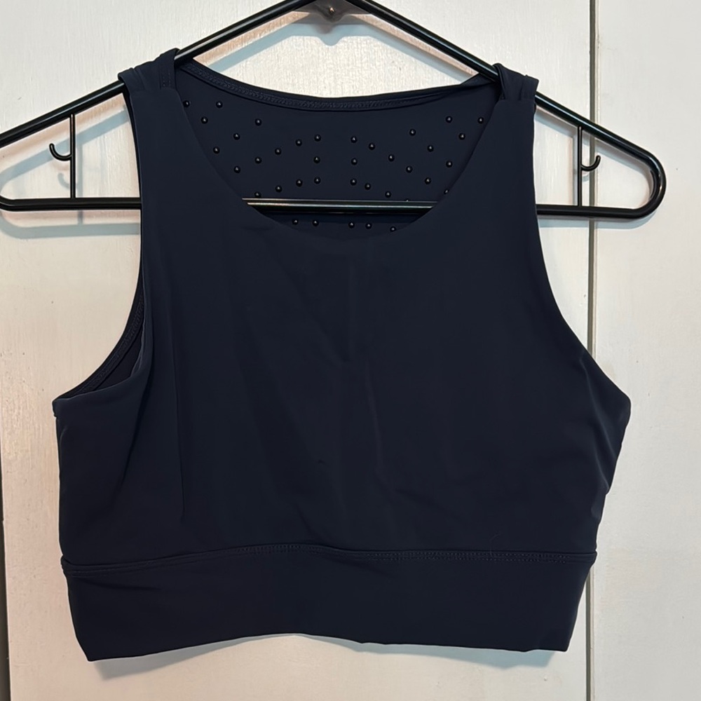 Women's Navy Sports Bra - Picture 2 of 5